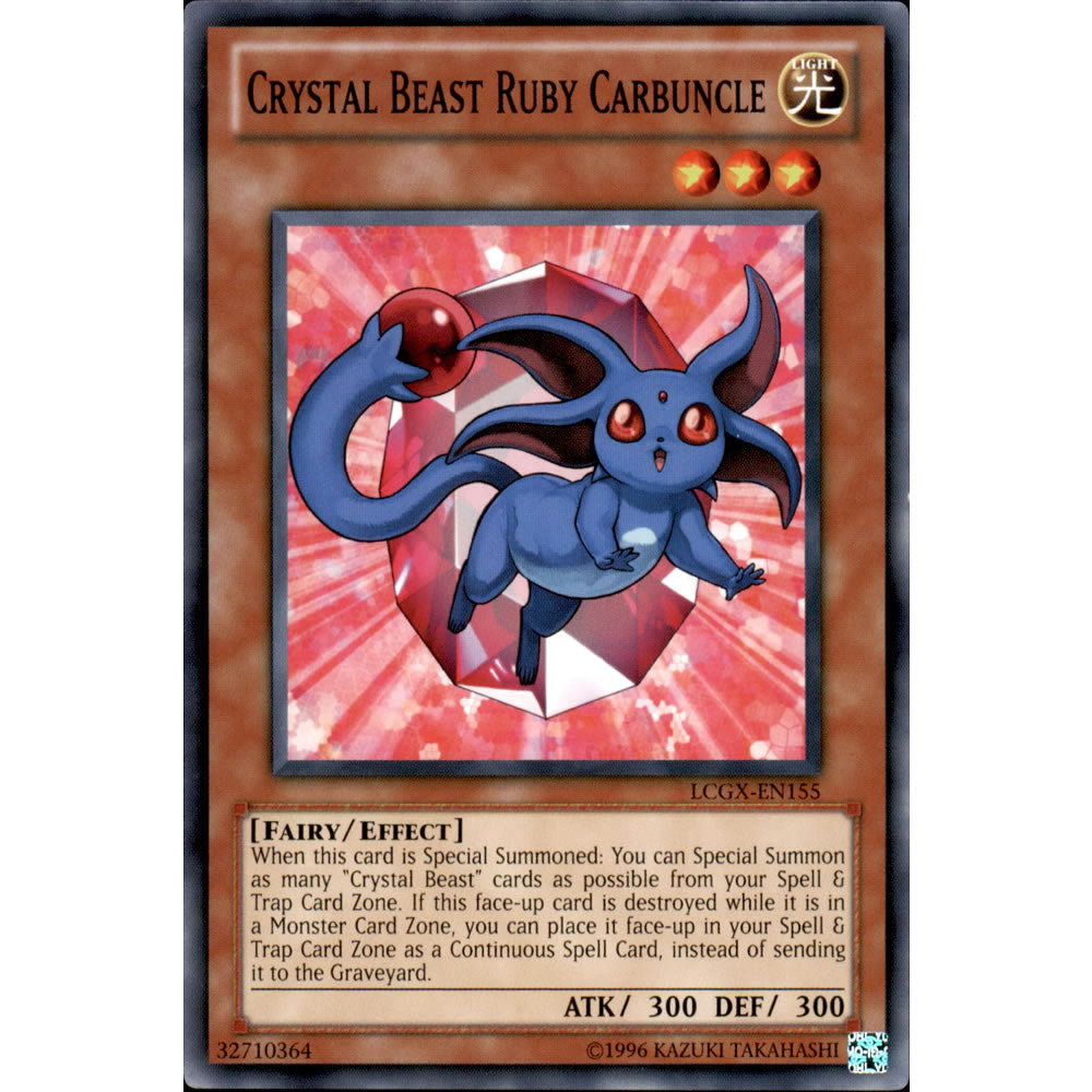 Crystal Beast Ruby Carbuncle LCGX-EN155 Yu-Gi-Oh! Card from the Legendary Collection 2: The Duel Academy Years Mega Pack Set