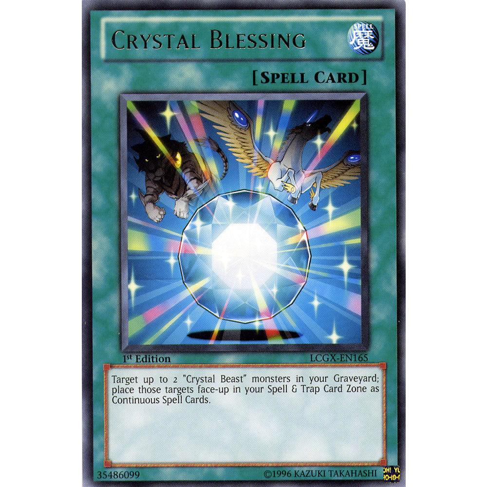 Crystal Blessing LCGX-EN165 Yu-Gi-Oh! Card from the Legendary Collection 2: The Duel Academy Years Mega Pack Set