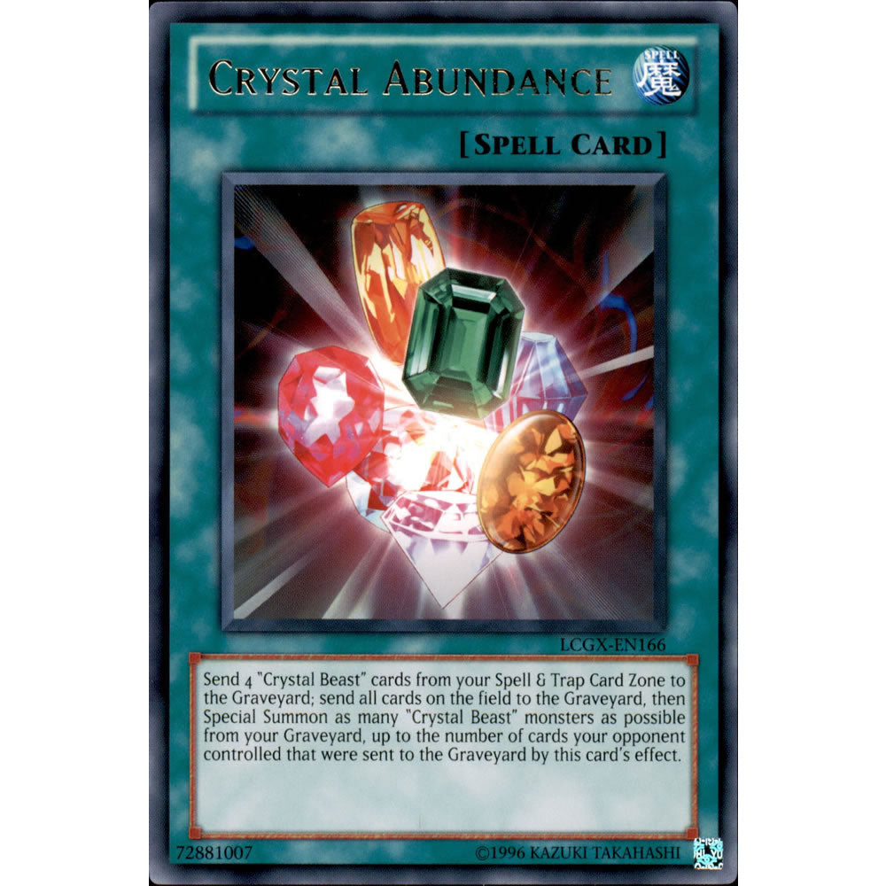 Crystal Abundance LCGX-EN166 Yu-Gi-Oh! Card from the Legendary Collection 2: The Duel Academy Years Mega Pack Set