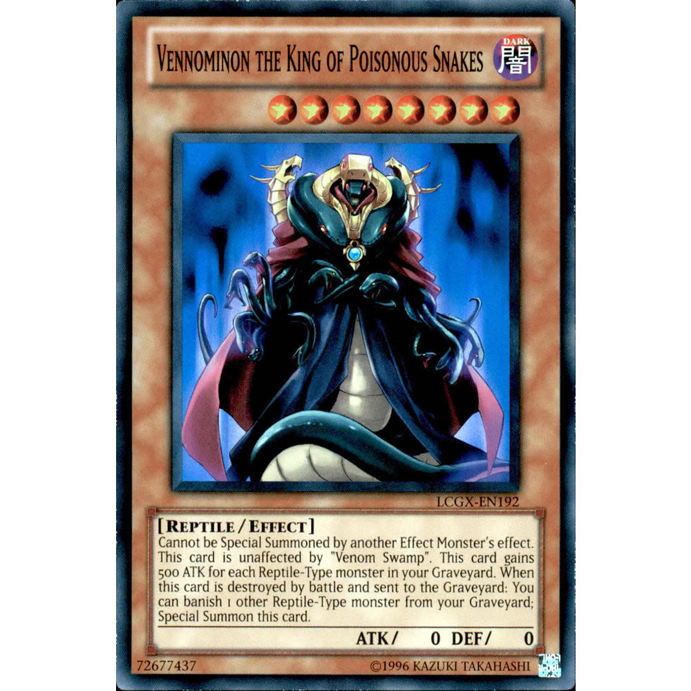 Vennominon the King of Poisonous Snakes LCGX-EN192 Yu-Gi-Oh! Card from the Legendary Collection 2: The Duel Academy Years Mega Pack Set