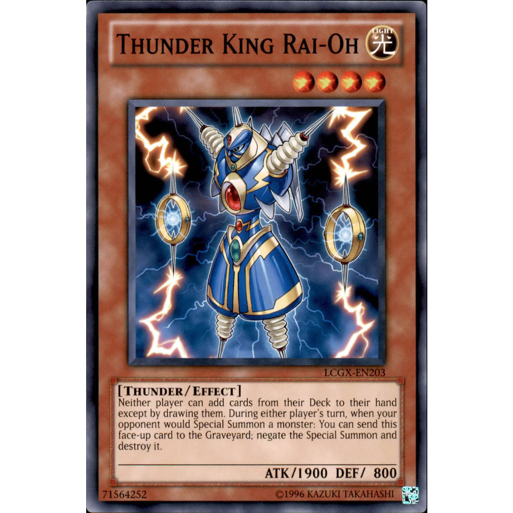 Thunder King Rai-Oh LCGX-EN203 Yu-Gi-Oh! Card from the Legendary Collection 2: The Duel Academy Years Mega Pack Set