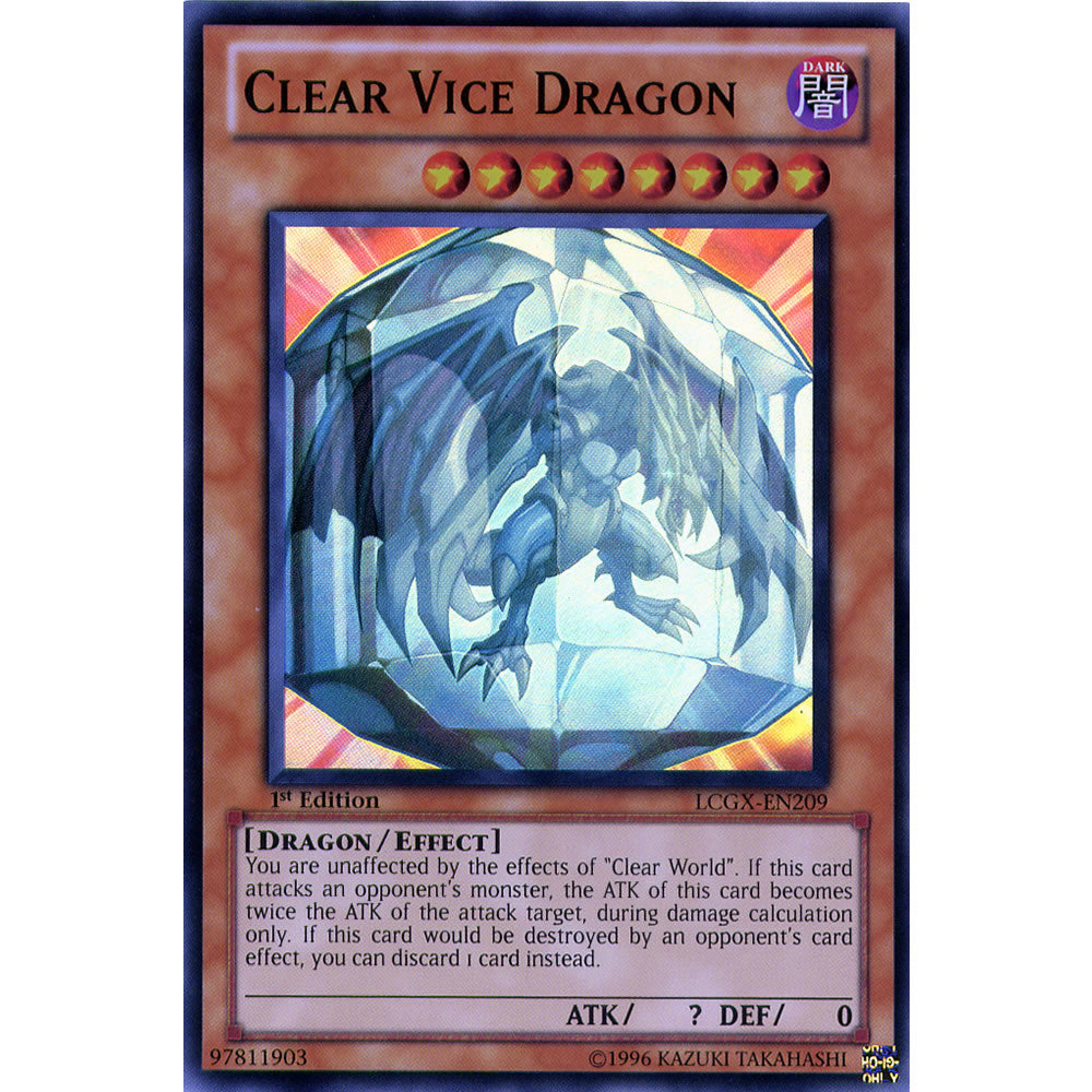 Clear Vice Dragon LCGX-EN209 Yu-Gi-Oh! Card from the Legendary Collection 2: The Duel Academy Years Mega Pack Set