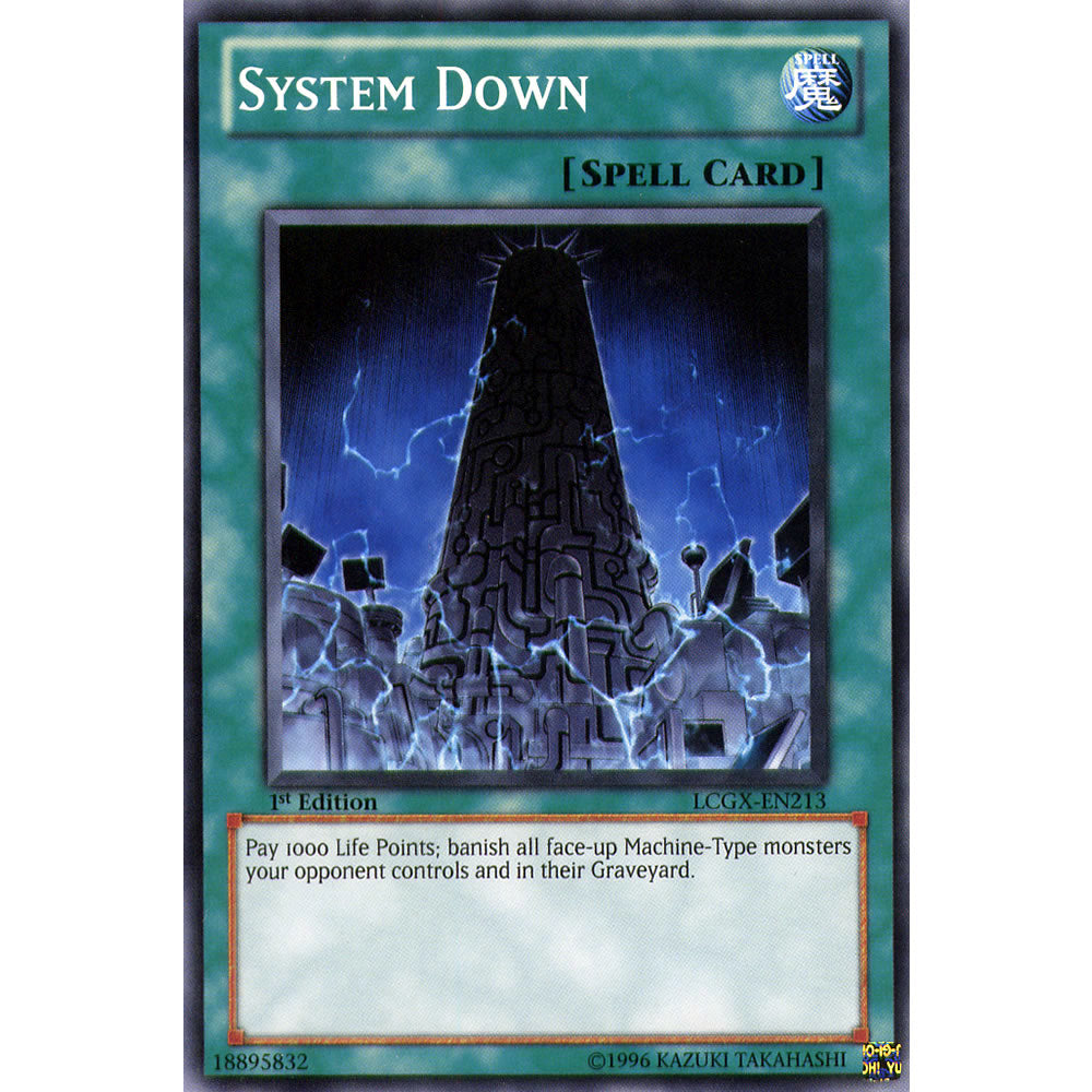 System Down LCGX-EN213 Yu-Gi-Oh! Card from the Legendary Collection 2: The Duel Academy Years Mega Pack Set