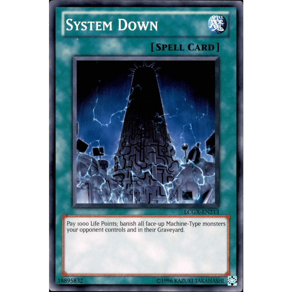 System Down LCGX-EN213 Yu-Gi-Oh! Card from the Legendary Collection 2: The Duel Academy Years Mega Pack Set