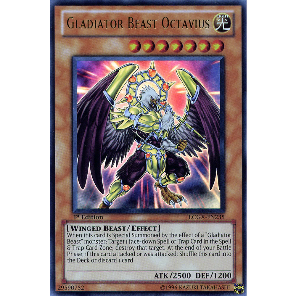 Gladiator Beast Octavius LCGX-EN235 Yu-Gi-Oh! Card from the Legendary Collection 2: The Duel Academy Years Mega Pack Set