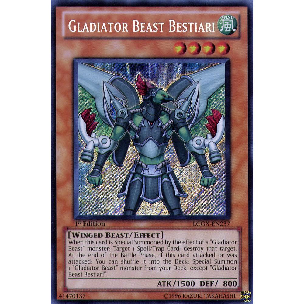 Gladiator Beast Bestiari LCGX-EN237 Yu-Gi-Oh! Card from the Legendary Collection 2: The Duel Academy Years Mega Pack Set