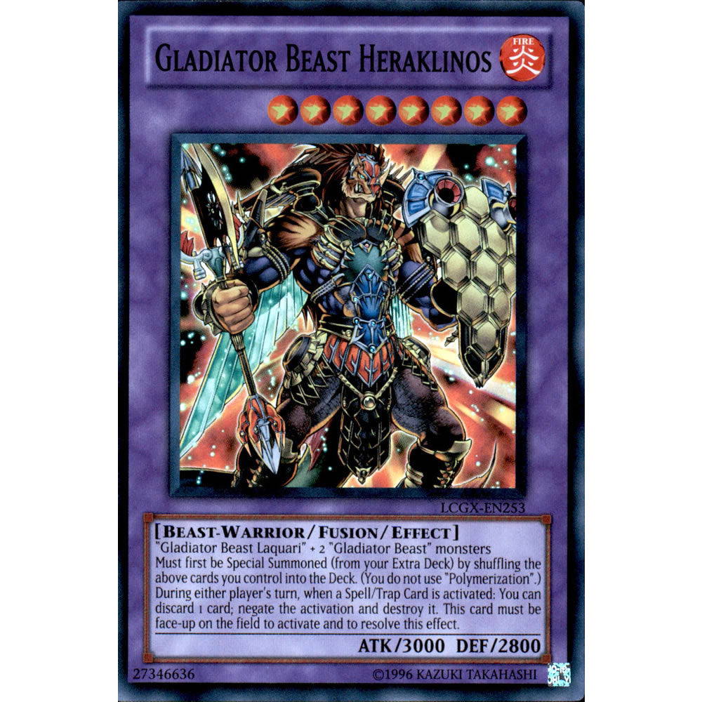 Gladiator Beast Heraklinos LCGX-EN253 Yu-Gi-Oh! Card from the Legendary Collection 2: The Duel Academy Years Mega Pack Set