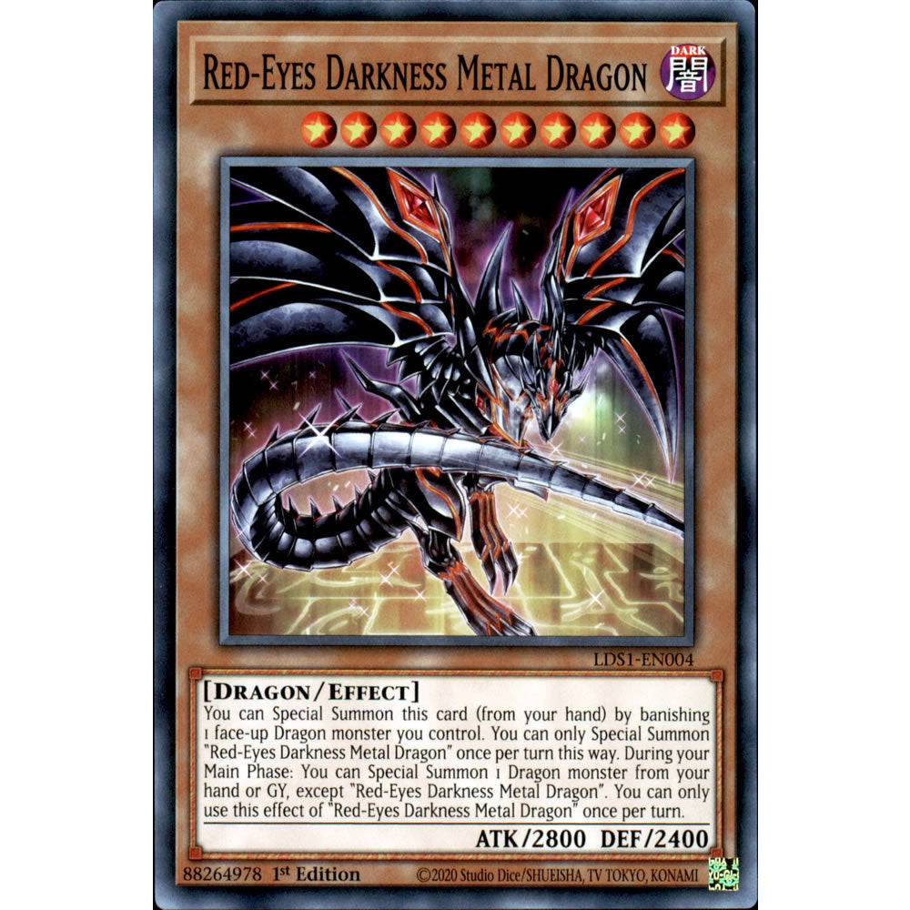 Red-Eyes Darkness Metal Dragon (alternate art) LDS1-EN004 Yu-Gi-Oh! Card from the Legendary Duelists: Season 1 Set