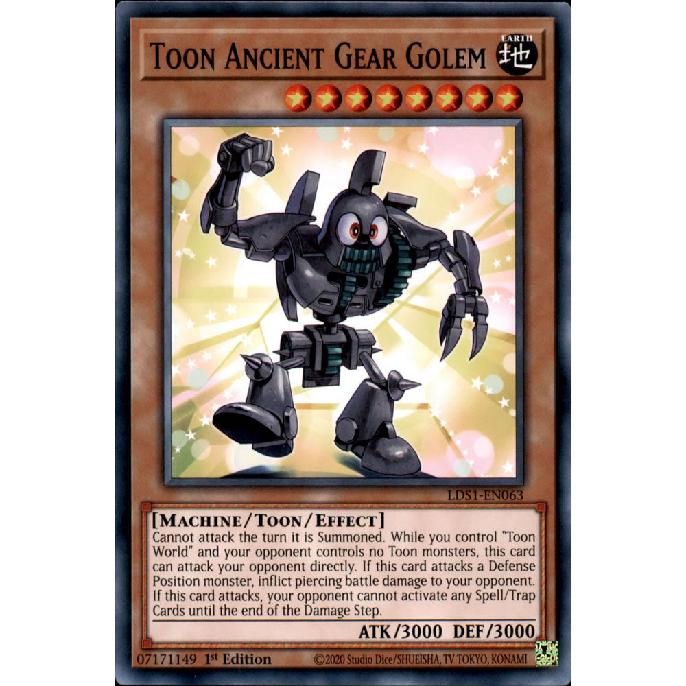 Toon Ancient Gear Golem LDS1-EN063 Yu-Gi-Oh! Card from the Legendary Duelists: Season 1 Set