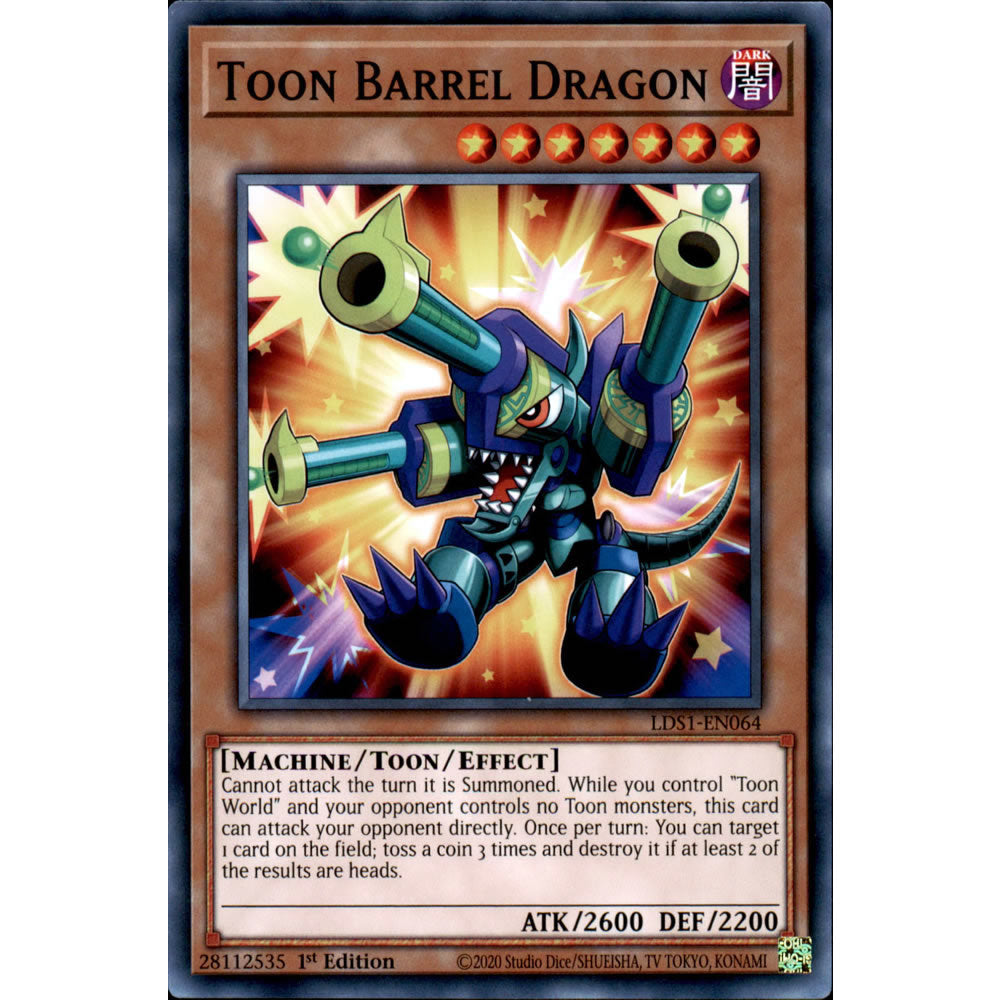 Toon Barrel Dragon LDS1-EN064 Yu-Gi-Oh! Card from the Legendary Duelists: Season 1 Set