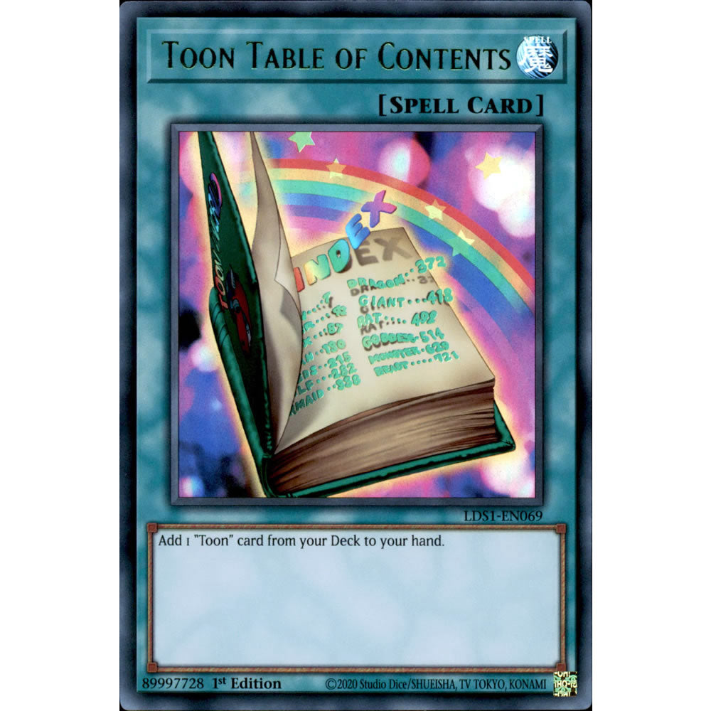 Toon Table of Contents LDS1-EN069 Yu-Gi-Oh! Card from the Legendary Duelists: Season 1 Set