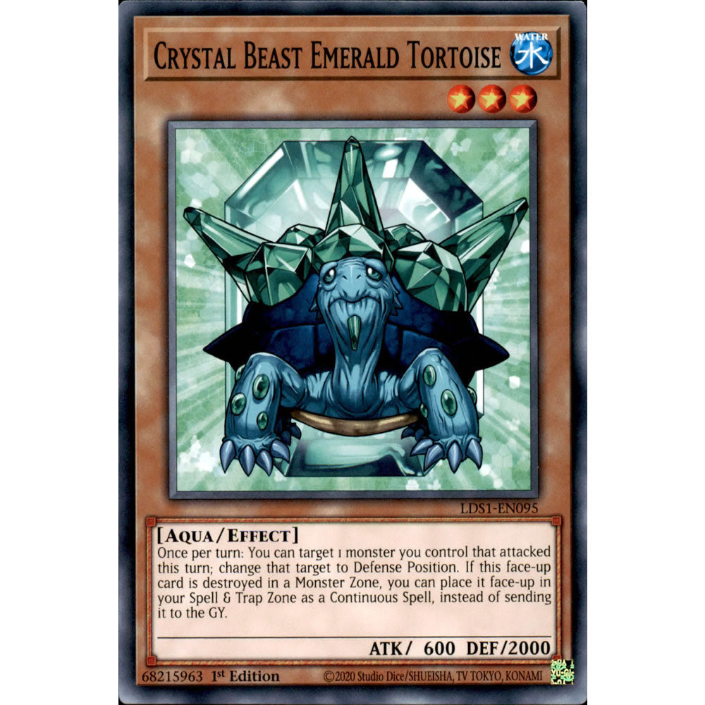 Crystal Beast Emerald Tortoise LDS1-EN095 Yu-Gi-Oh! Card from the Legendary Duelists: Season 1 Set