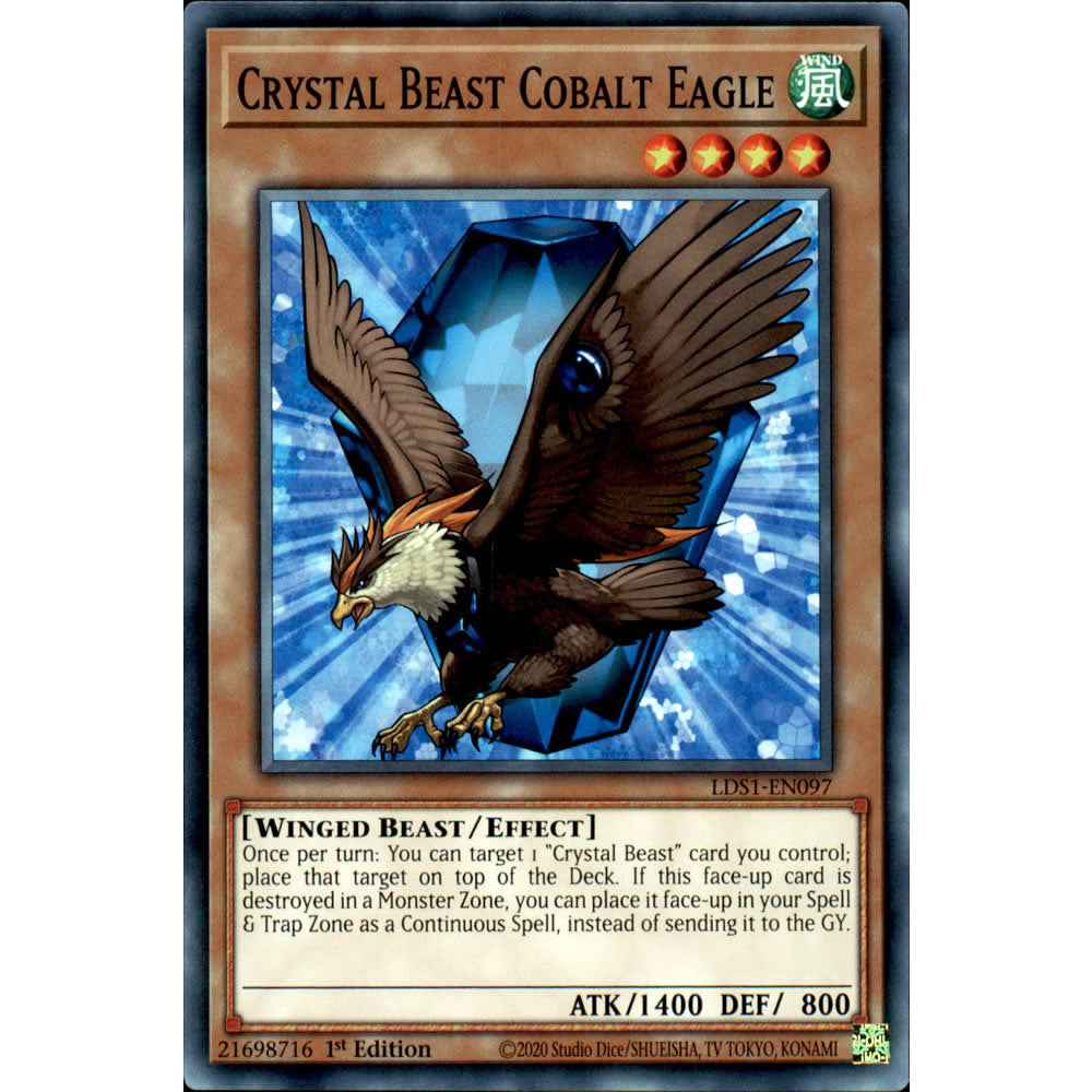 Crystal Beast Cobalt Eagle LDS1-EN097 Yu-Gi-Oh! Card from the Legendary Duelists: Season 1 Set