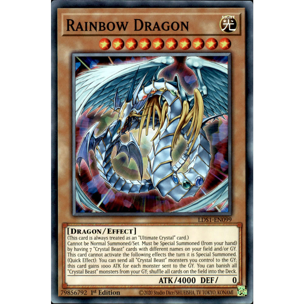 Rainbow Dragon LDS1-EN099 Yu-Gi-Oh! Card from the Legendary Duelists: Season 1 Set