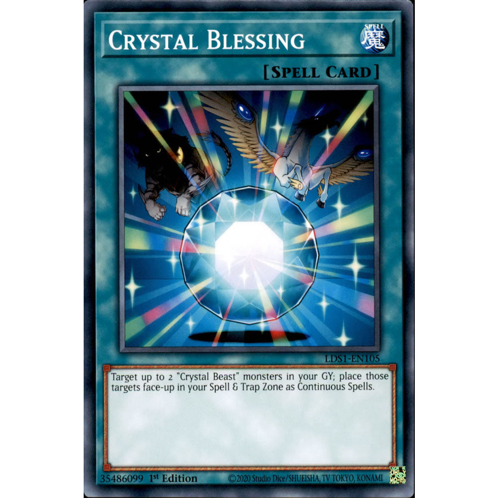 Crystal Blessing LDS1-EN105 Yu-Gi-Oh! Card from the Legendary Duelists: Season 1 Set