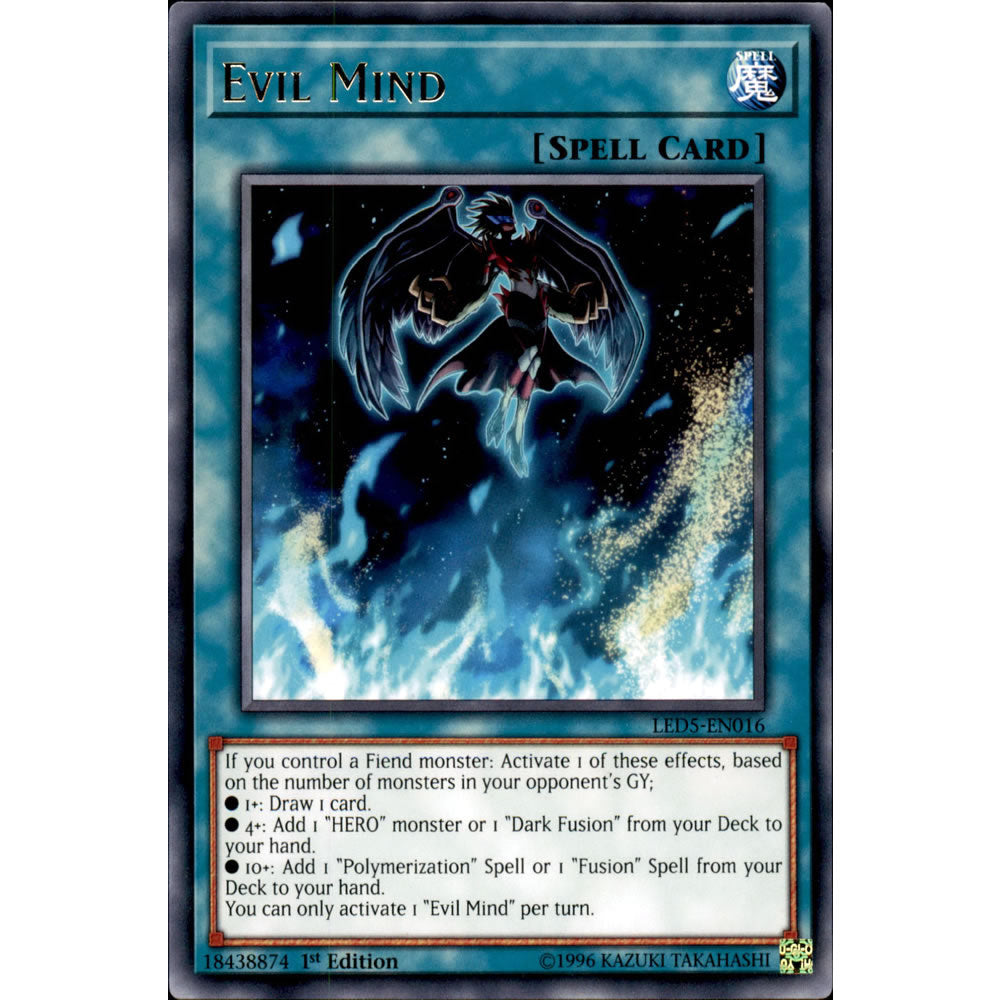 Evil Mind LED5-EN016 Yu-Gi-Oh! Card from the Legendary Duelists: Immortal Destiny Set