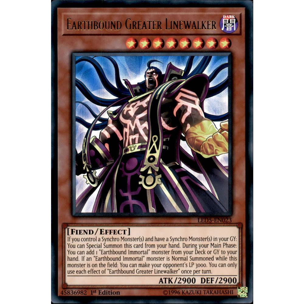 Earthbound Greater Linewalker LED5-EN023 Yu-Gi-Oh! Card from the Legendary Duelists: Immortal Destiny Set