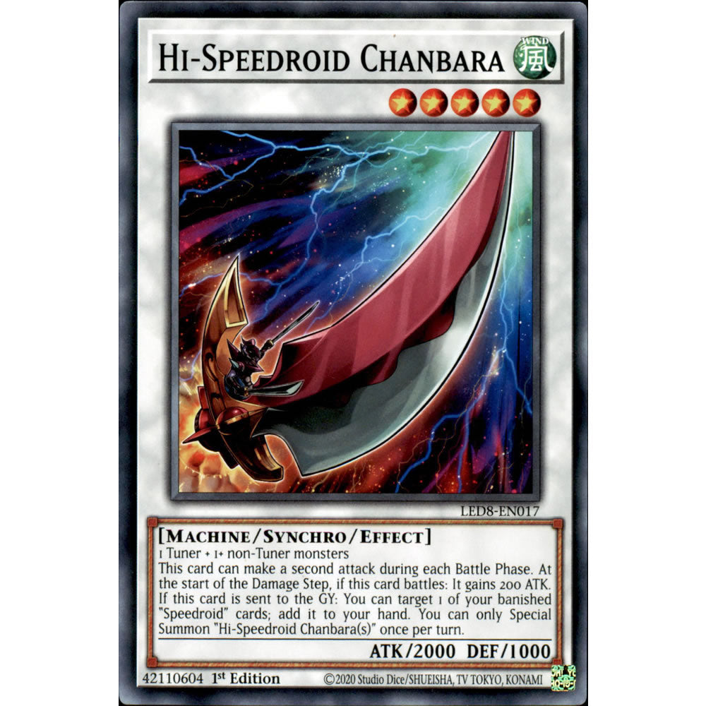 Hi-Speedroid Chanbara LED8-EN017 Yu-Gi-Oh! Card from the Legendary Duelists: Synchro Storm Set