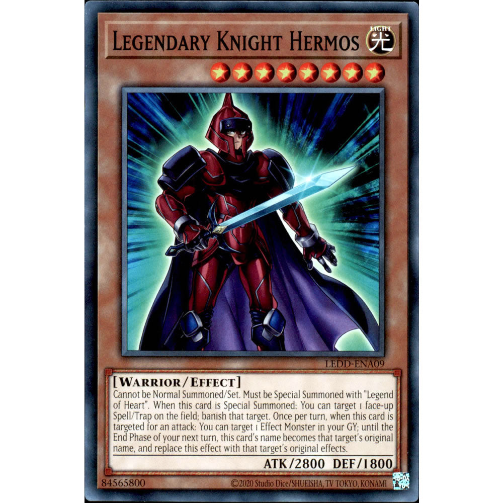 Legendary Knight Hermos LEDD-ENA09 Yu-Gi-Oh! Card from the Legendary Dragon Decks Set