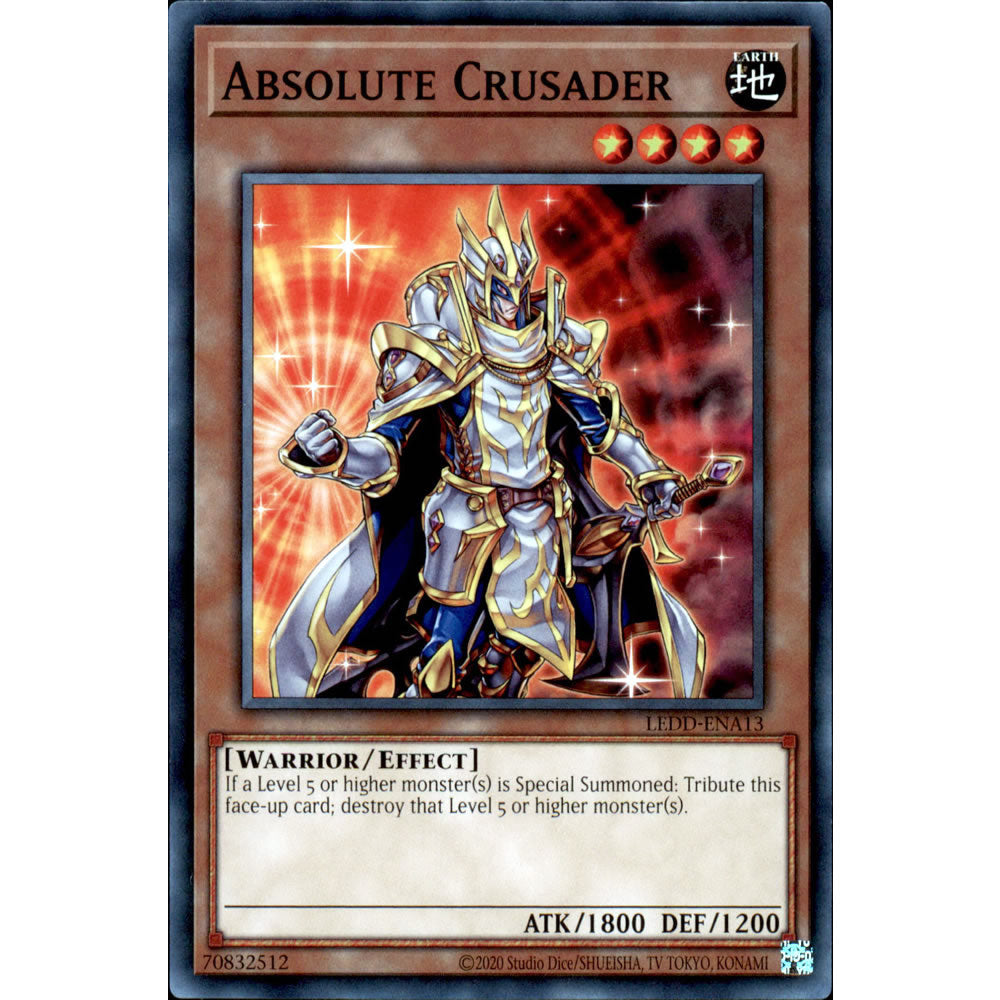 Absolute Crusader LEDD-ENA13 Yu-Gi-Oh! Card from the Legendary Dragon Decks Set