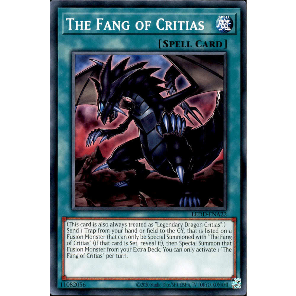 The Fang of Critias LEDD-ENA22 Yu-Gi-Oh! Card from the Legendary Dragon Decks Set