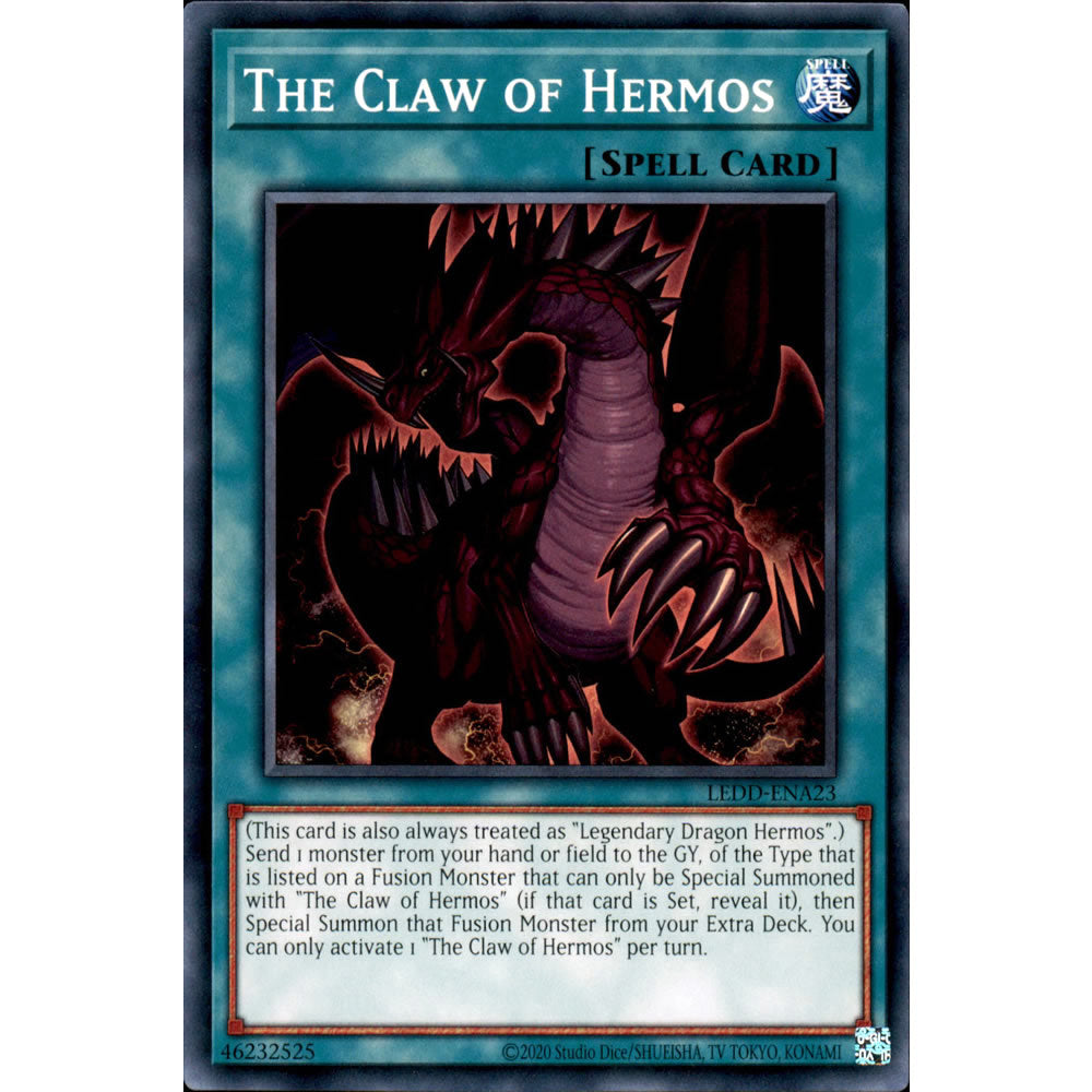 The Claw of Hermos LEDD-ENA23 Yu-Gi-Oh! Card from the Legendary Dragon Decks Set