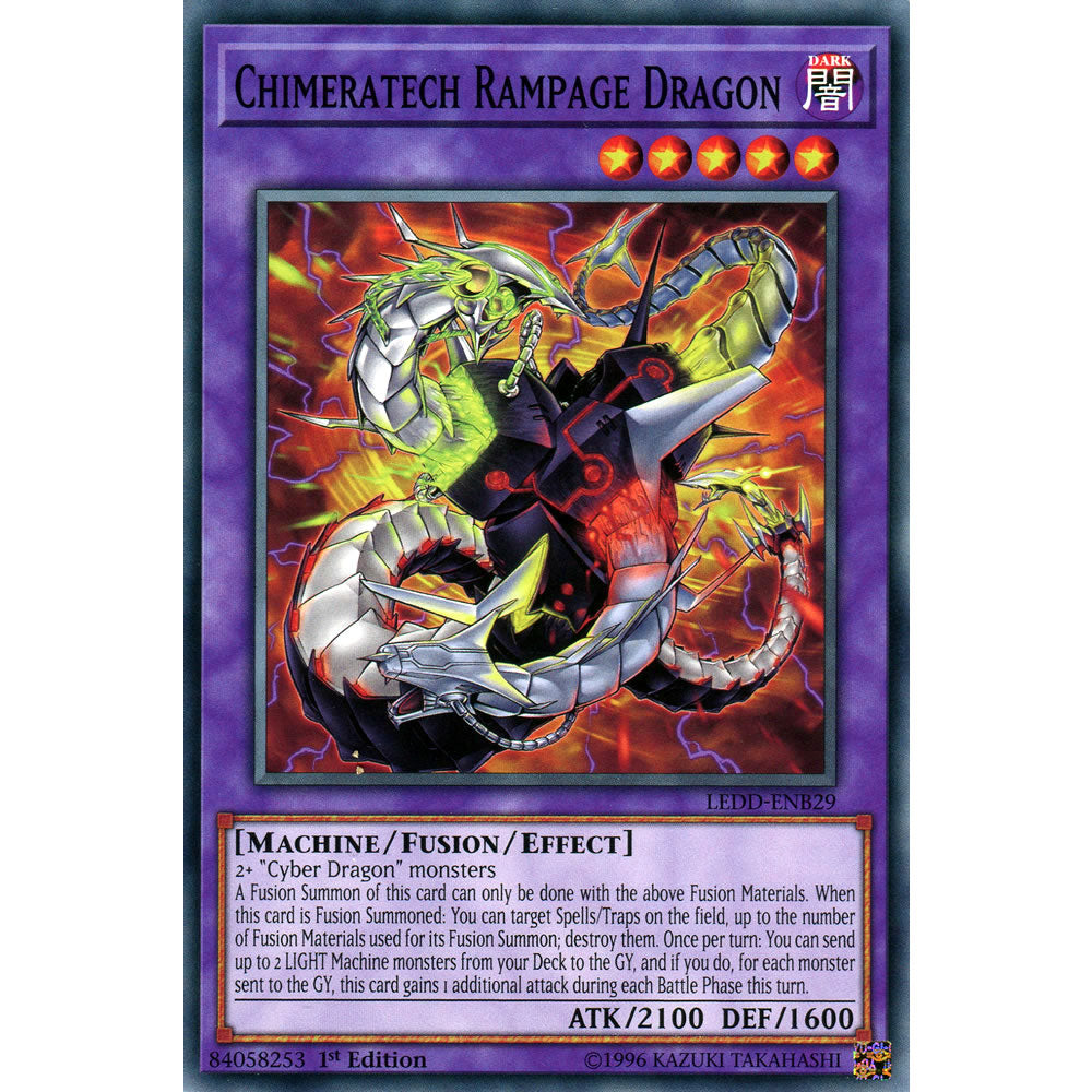 Chimeratech Rampage Dragon LEDD-ENB29 Yu-Gi-Oh! Card from the Legendary Dragon Decks Set