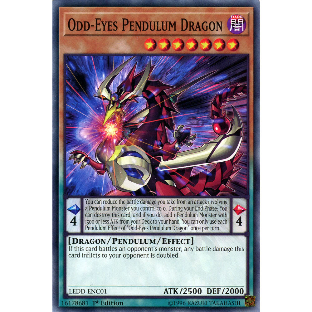 Odd-Eyes Pendulum Dragon LEDD-ENC01 Yu-Gi-Oh! Card from the Legendary Dragon Decks Set