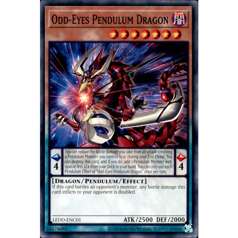 Odd-Eyes Pendulum Dragon LEDD-ENC01 Yu-Gi-Oh! Card from the Legendary Dragon Decks Set