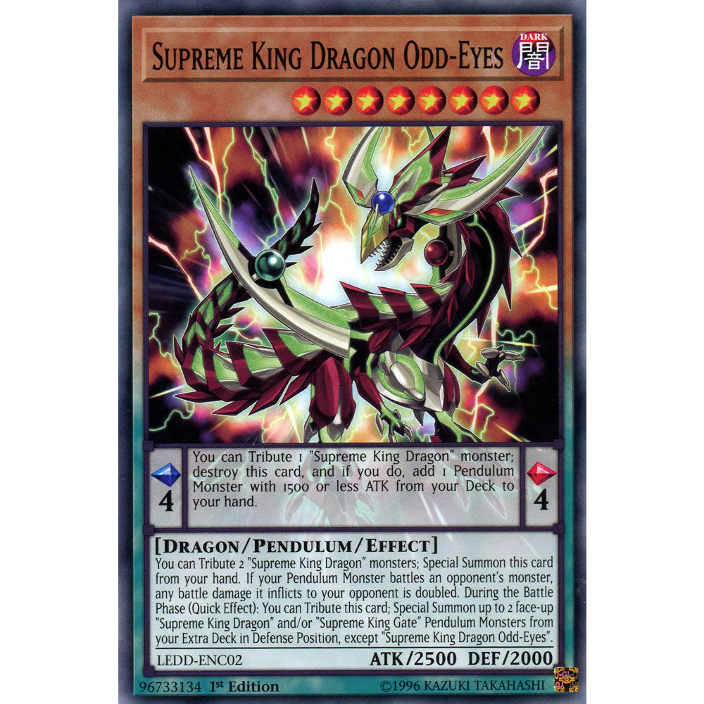 Supreme King Dragon Odd-Eyes LEDD-ENC02 Yu-Gi-Oh! Card from the Legendary Dragon Decks Set