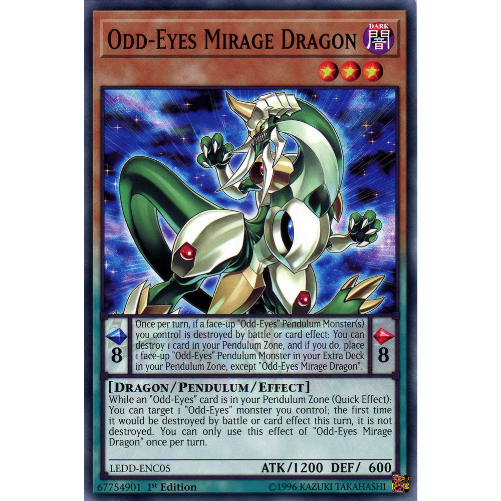 Odd-Eyes Mirage Dragon LEDD-ENC05 Yu-Gi-Oh! Card from the Legendary Dragon Decks Set