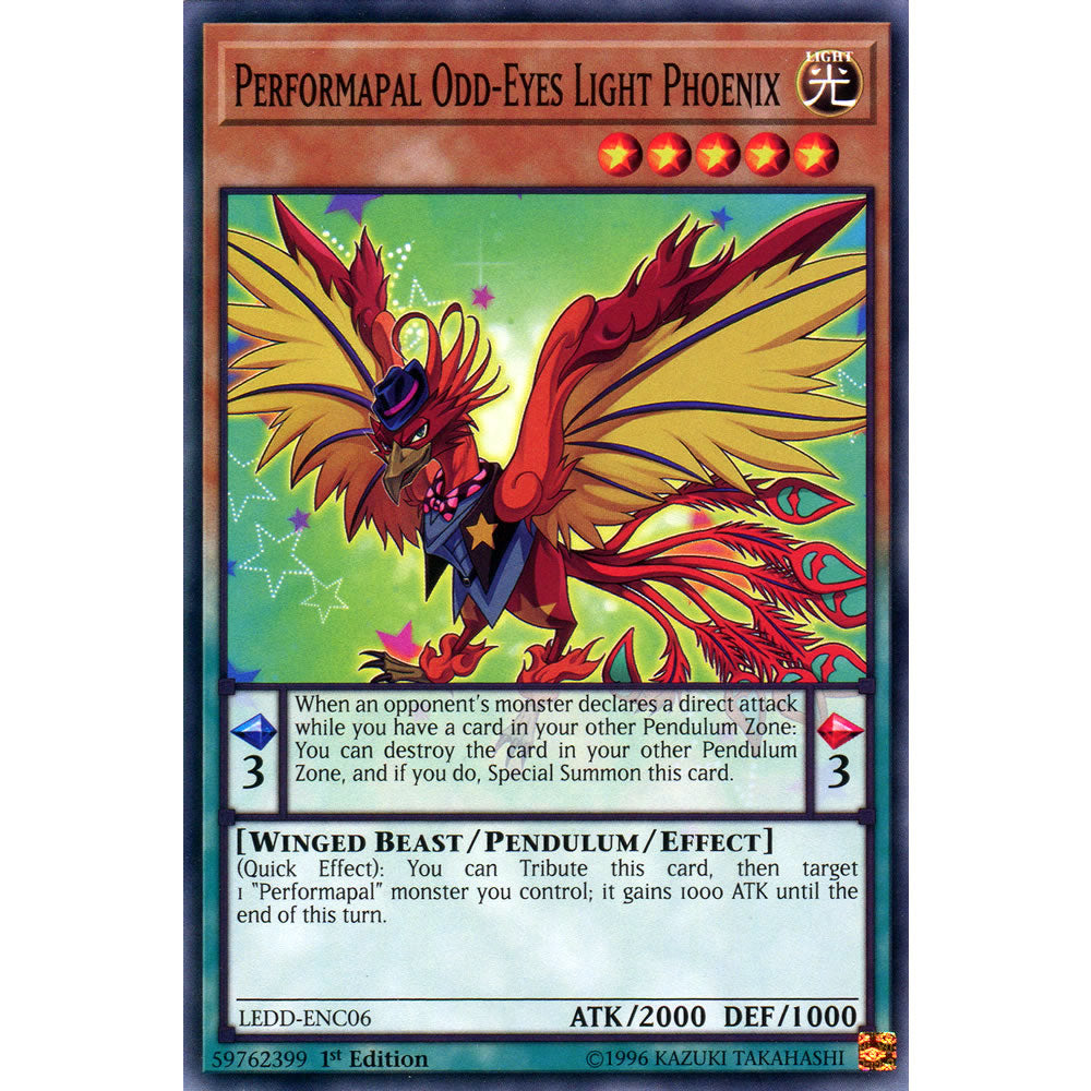 Performapal Odd-Eyes Light Phoenix LEDD-ENC06 Yu-Gi-Oh! Card from the Legendary Dragon Decks Set