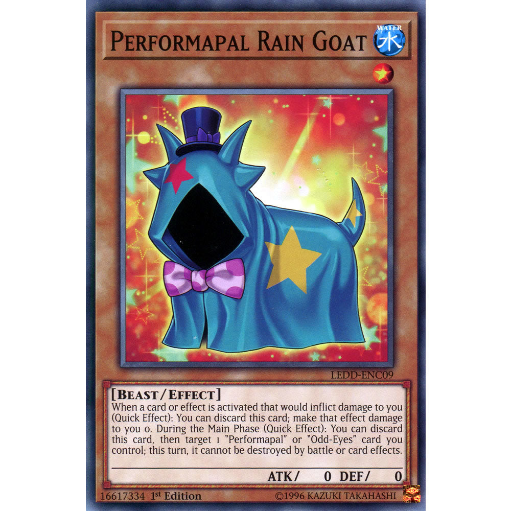 Performapal Rain Goat LEDD-ENC09 Yu-Gi-Oh! Card from the Legendary Dragon Decks Set