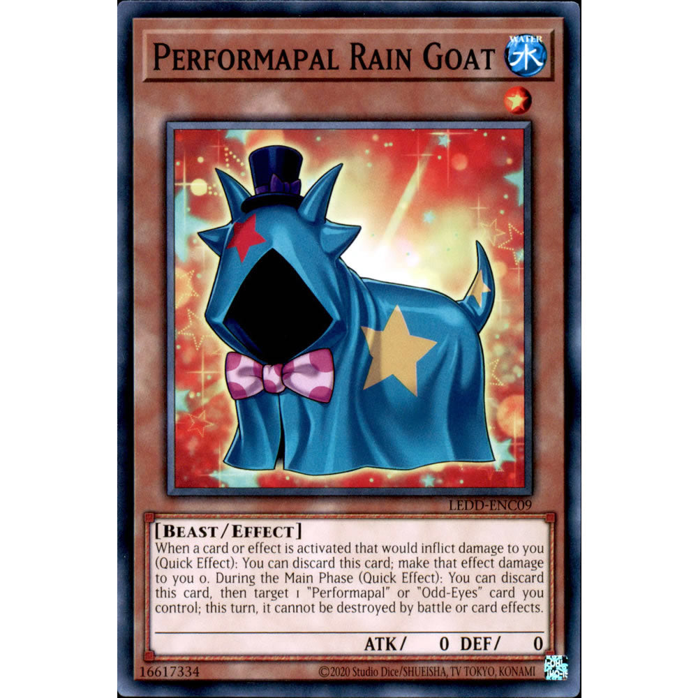 Performapal Rain Goat LEDD-ENC09 Yu-Gi-Oh! Card from the Legendary Dragon Decks Set