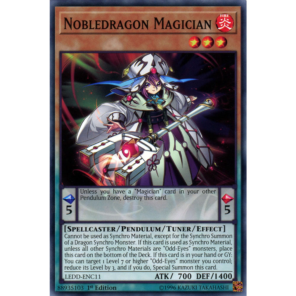 Nobledragon Magician LEDD-ENC11 Yu-Gi-Oh! Card from the Legendary Dragon Decks Set