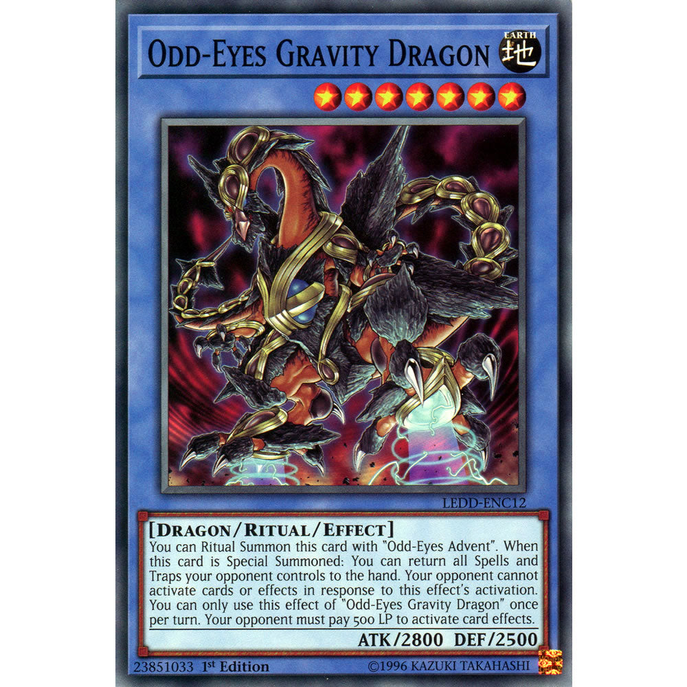 Odd-Eyes Gravity Dragon LEDD-ENC12 Yu-Gi-Oh! Card from the Legendary Dragon Decks Set