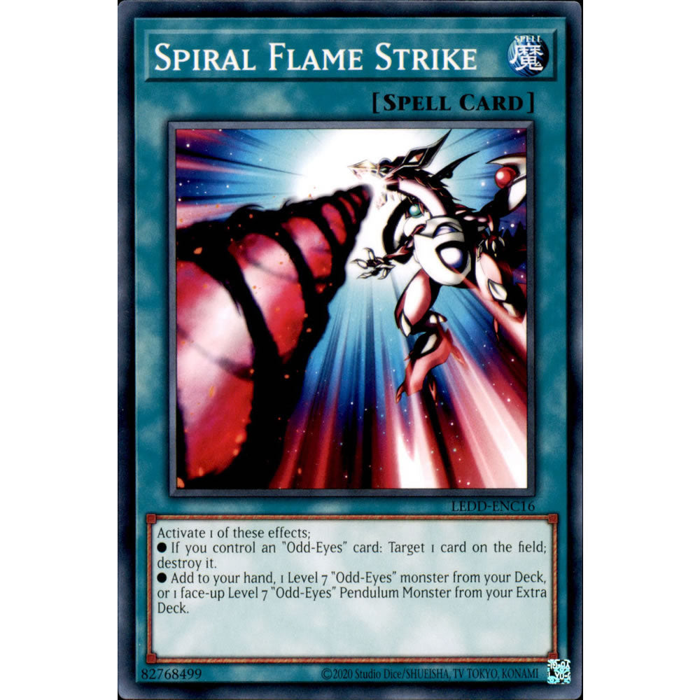 Spiral Flame Strike LEDD-ENC16 Yu-Gi-Oh! Card from the Legendary Dragon Decks Set