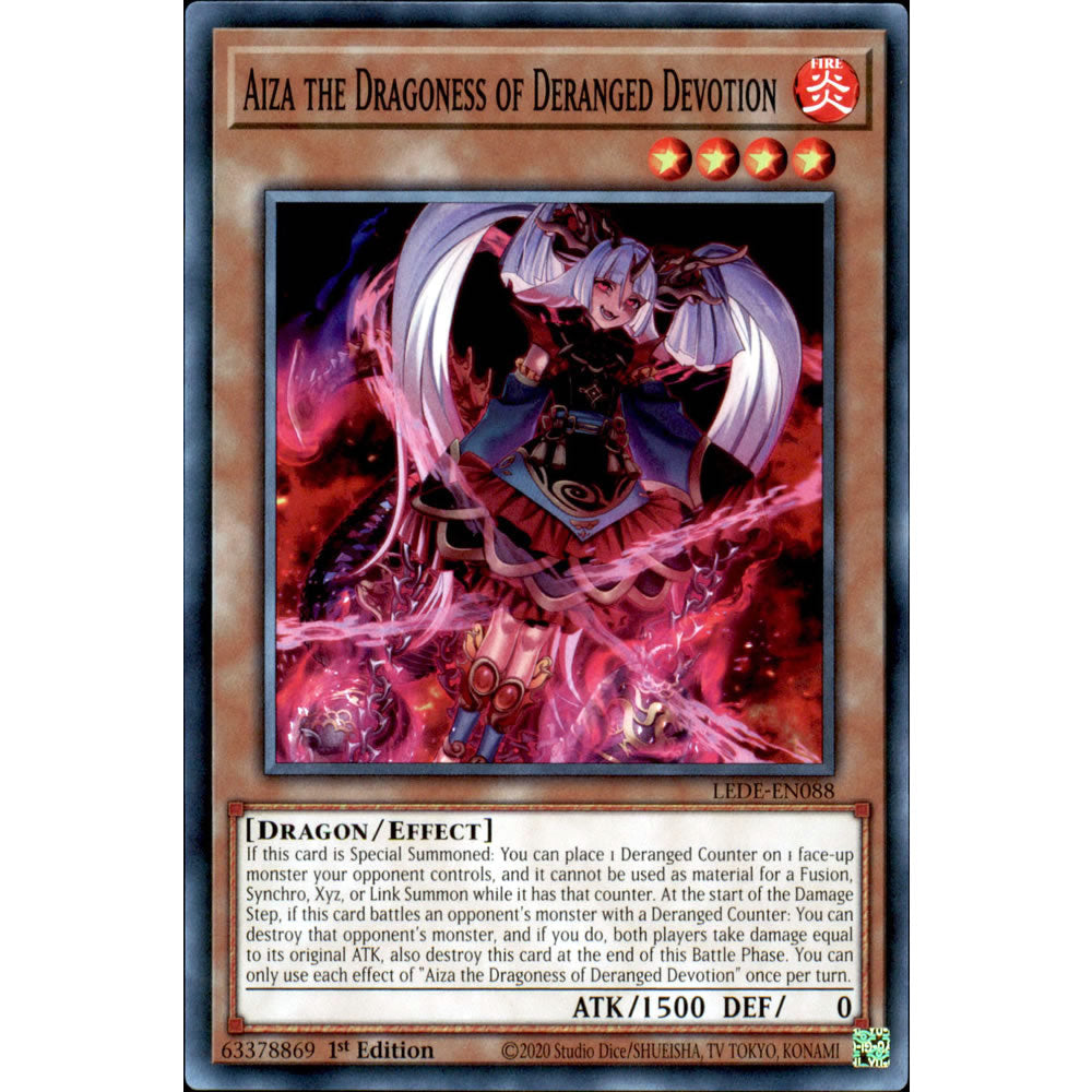 Aiza the Dragoness of Deranged Devotion LEDE-EN088 Yu-Gi-Oh! Card from the Legacy of Destruction Set