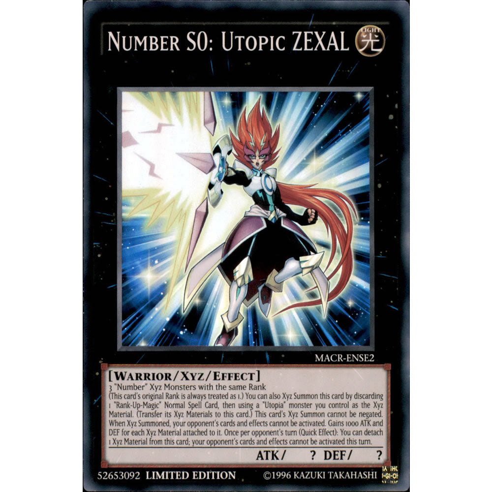 Number S0: Utopic ZEXAL MACR-ENSE2 Yu-Gi-Oh! Card from the Maximum Crisis Special Edition Set