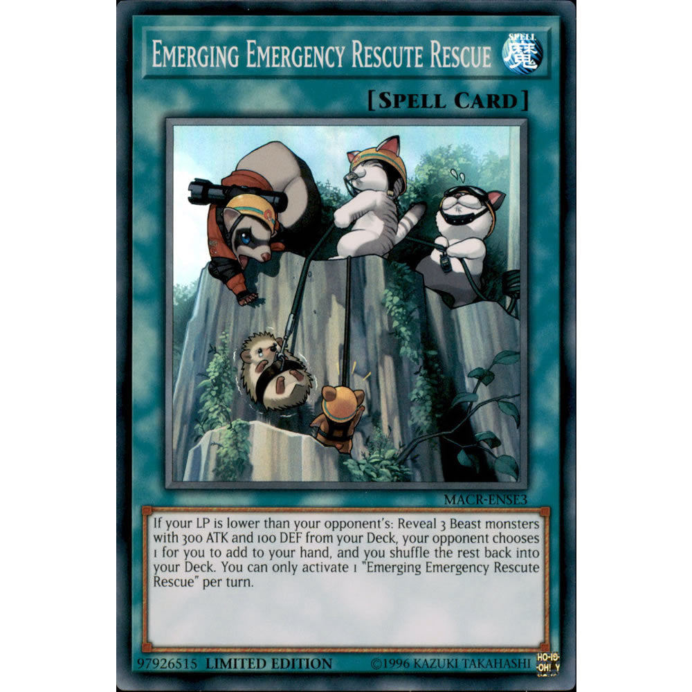 Emerging Emergency Rescute Rescue MACR-ENSE3 Yu-Gi-Oh! Card from the Maximum Crisis Special Edition Set