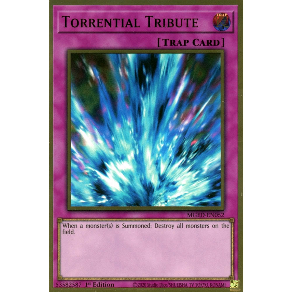 Torrential Tribute MGED-EN052 Yu-Gi-Oh! Card from the Maximum Gold: El Dorado Set