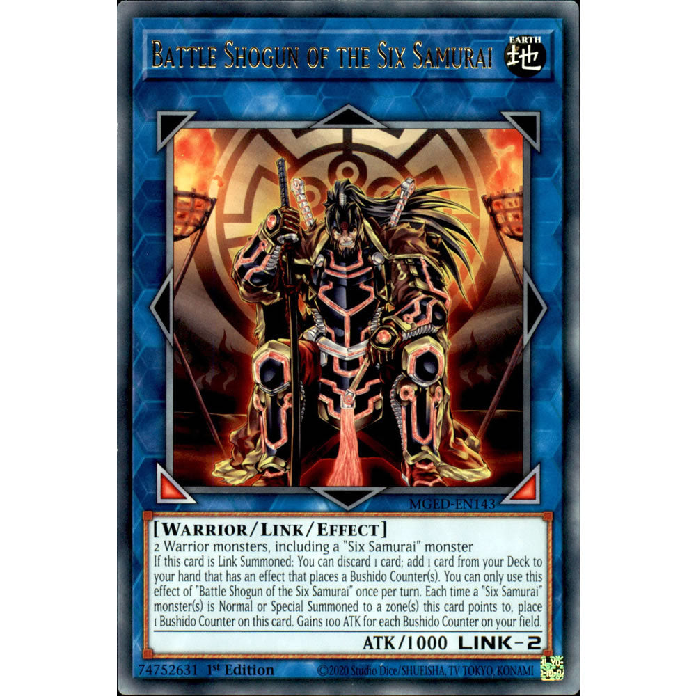 Battle Shogun of the Six Samurai MGED-EN143 Yu-Gi-Oh! Card from the Maximum Gold: El Dorado Set