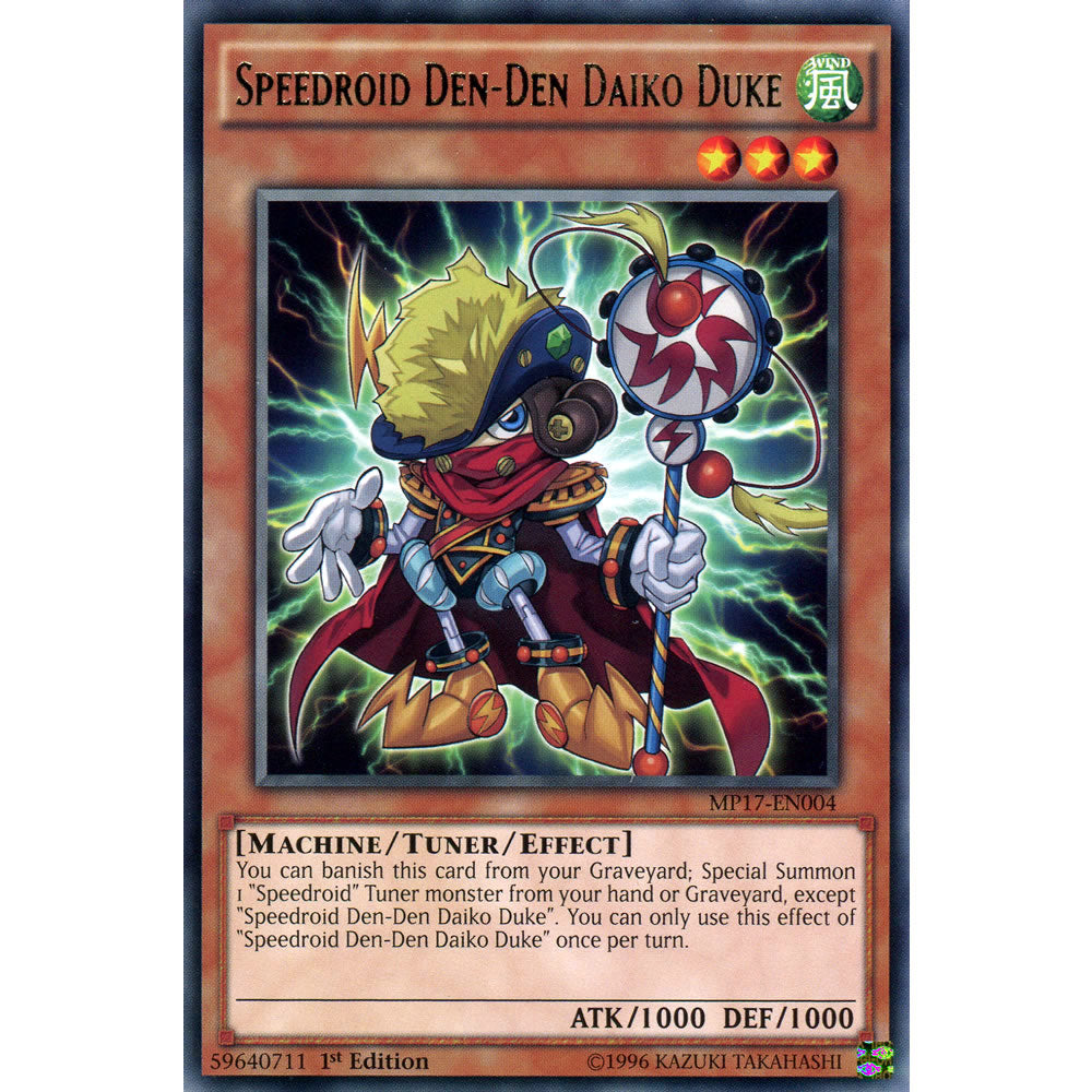 Speedroid Den-Den Daiko Duke MP17-EN004 Yu-Gi-Oh! Card from the Mega Tin 2017 Mega Pack Set