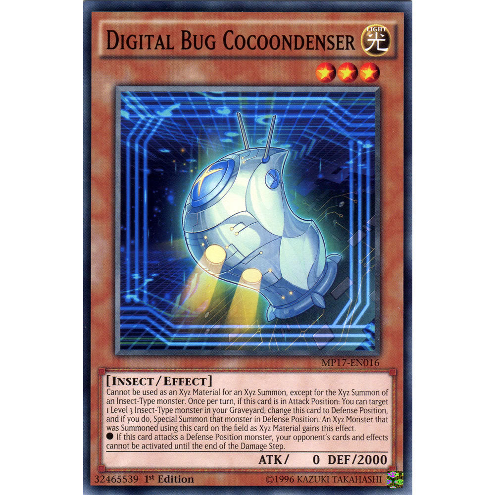 Digital Bug Cocoondenser MP17-EN016 Yu-Gi-Oh! Card from the Mega Tin 2017 Mega Pack Set