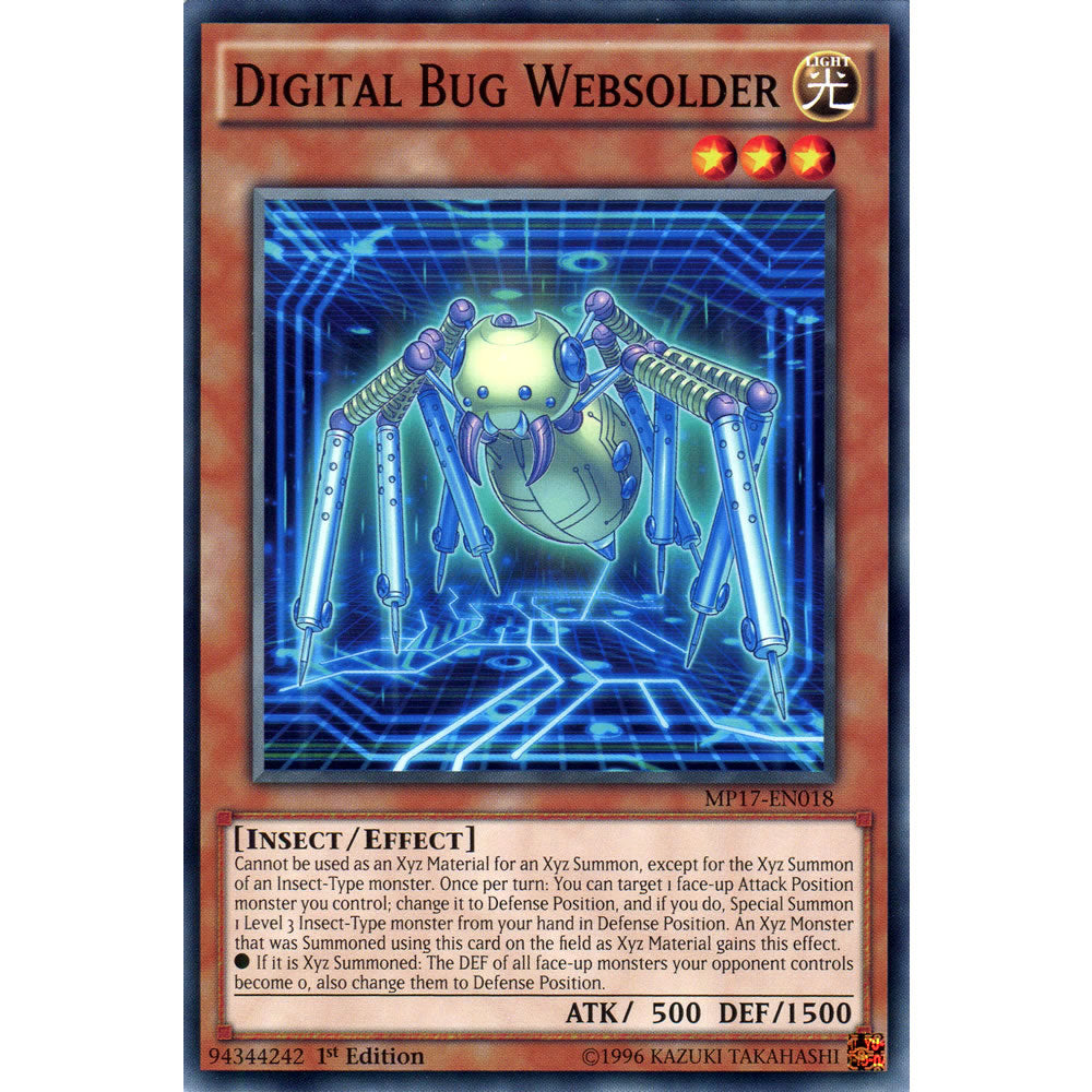 Digital Bug Websolder MP17-EN018 Yu-Gi-Oh! Card from the Mega Tin 2017 Mega Pack Set