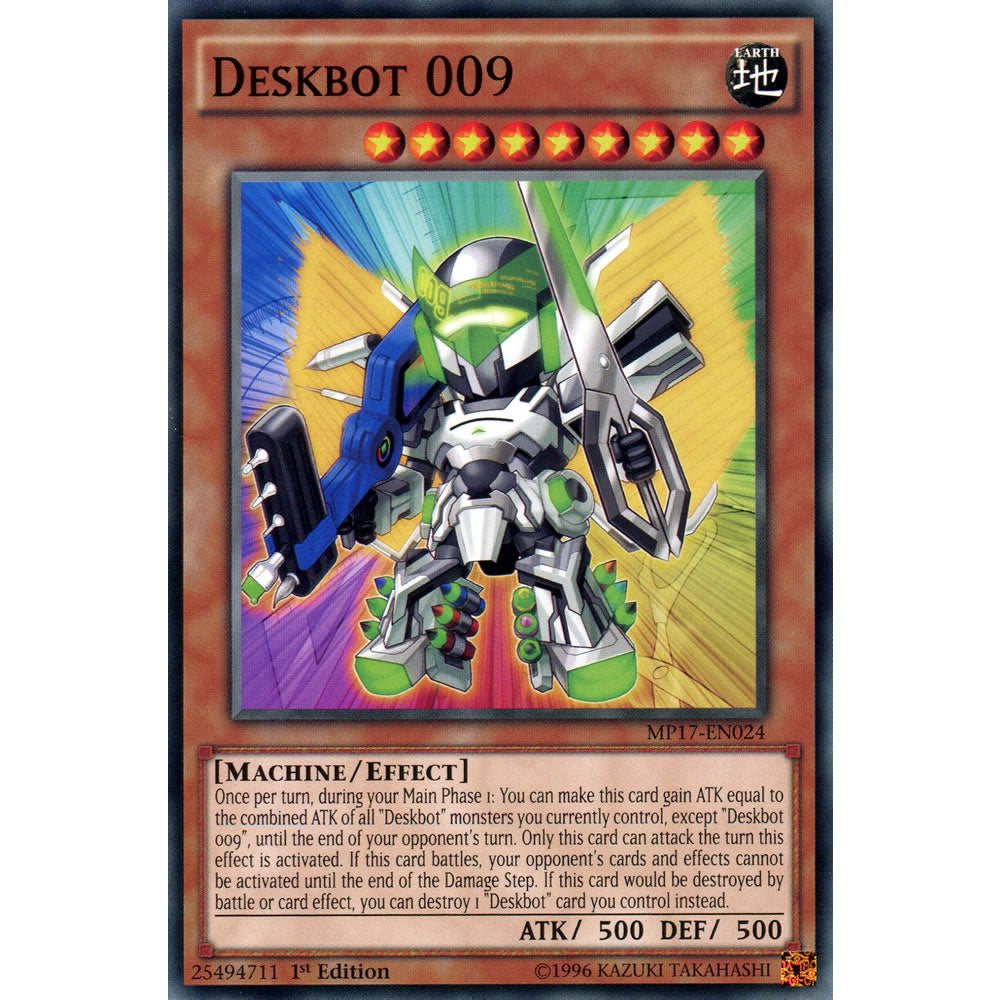 Deskbot 009 MP17-EN024 Yu-Gi-Oh! Card from the Mega Tin 2017 Mega Pack Set