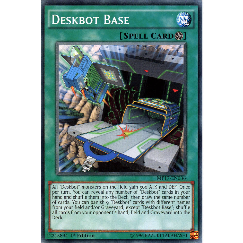 Deskbot Base MP17-EN036 Yu-Gi-Oh! Card from the Mega Tin 2017 Mega Pack Set