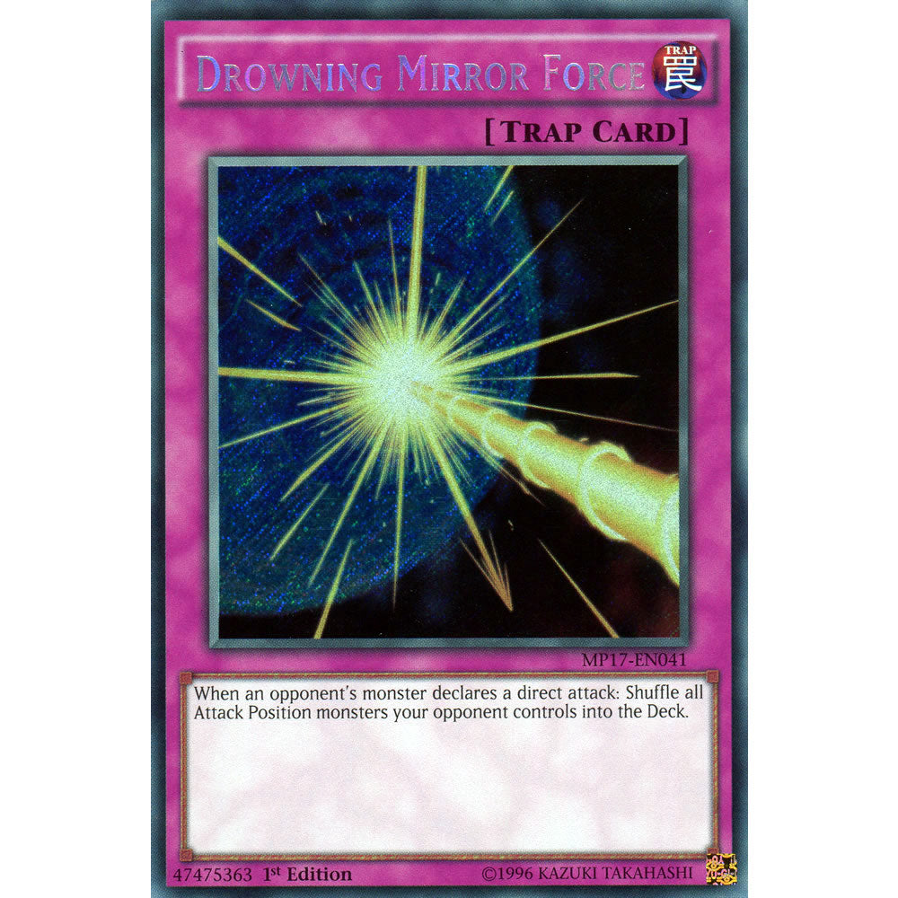 Drowning Mirror Force MP17-EN041 Yu-Gi-Oh! Card from the Mega Tin 2017 Mega Pack Set