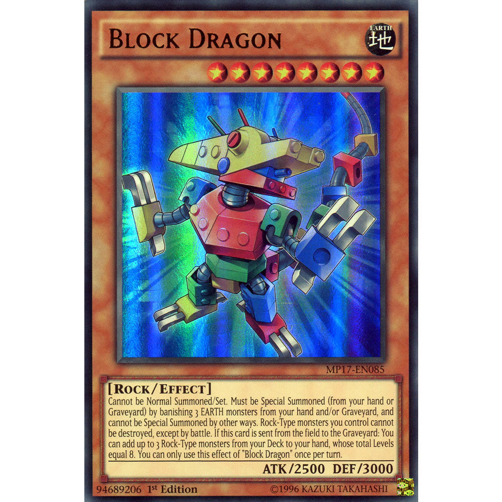 Block Dragon MP17-EN085 Yu-Gi-Oh! Card from the Mega Tin 2017 Mega Pack Set