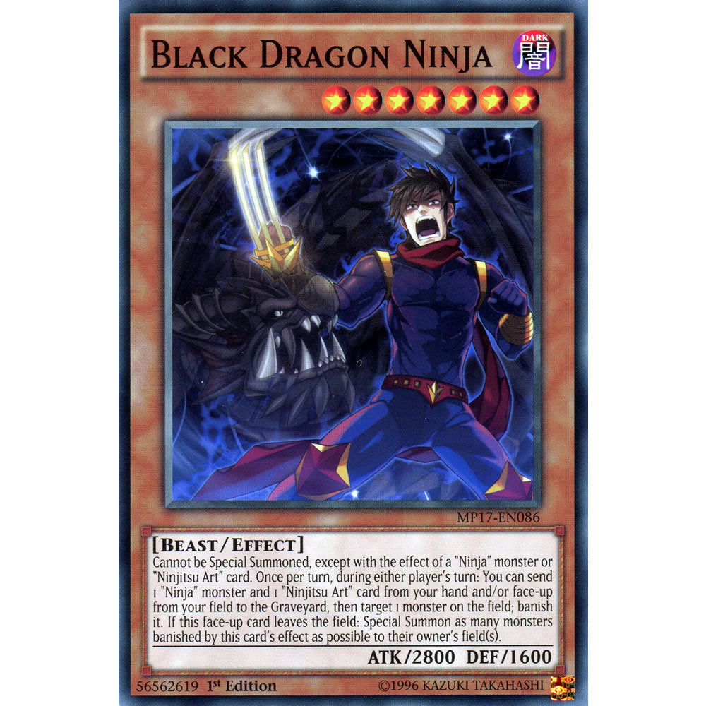 Black Dragon Ninja MP17-EN086 Yu-Gi-Oh! Card from the Mega Tin 2017 Mega Pack Set